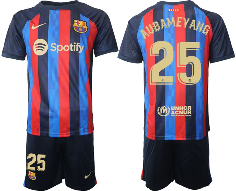 Men 2022-2023 Club Barcelona home blue #25 Soccer Jersey